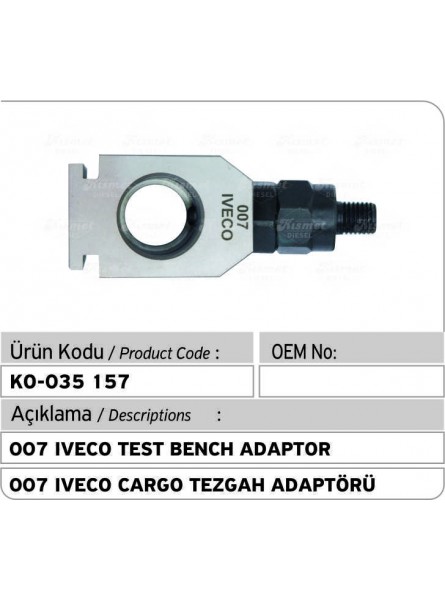 007 Iveco Test Bench Adaptor